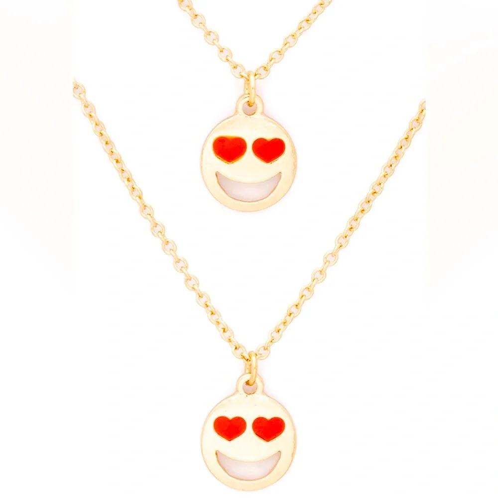 Gold Emoji’s Heart Eyes Statement Necklace